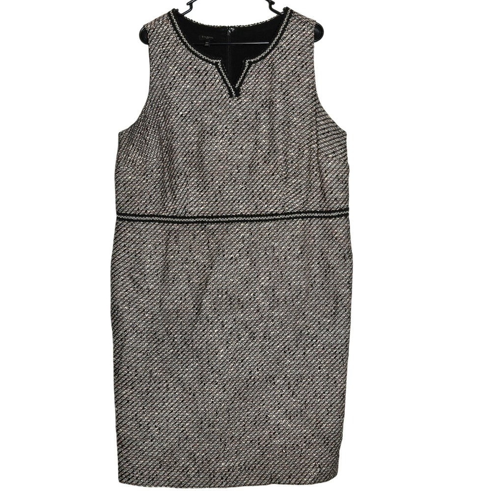 Talbots Tweed Sheath Midi Dress Plus 16W Office Career Preppy Business Classic